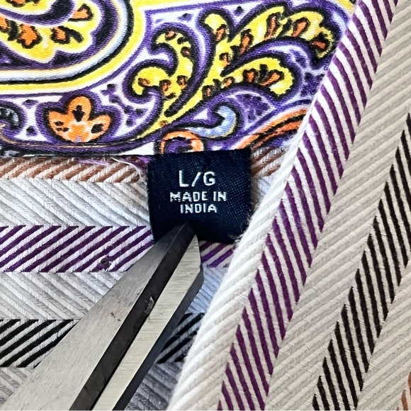 Robert Graham Button Down Flip Cuff Casual Striped Dress Shirt Men's Size Large - Picture 12 of 15